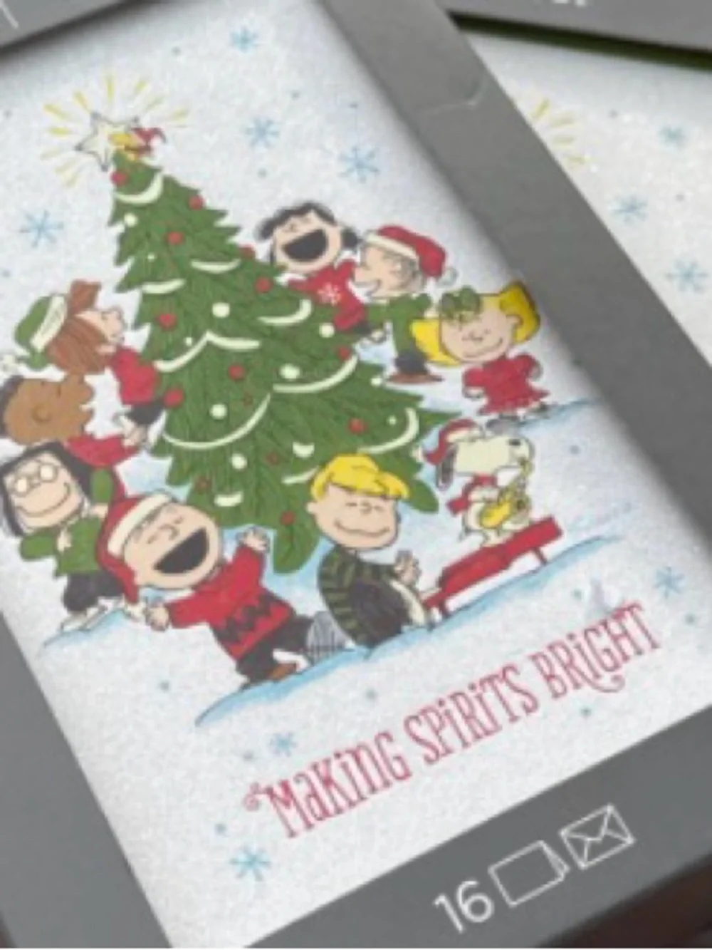 Peanuts Holiday Christmas cards 16 by Peanuts - Green, Red, White
